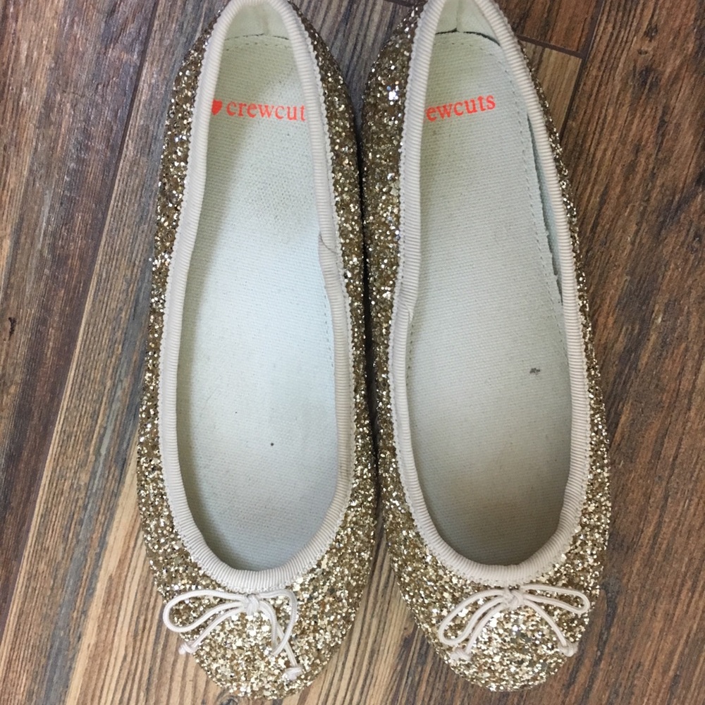 Crewcuts Classic Glitter Ballet Flats (Size 3)